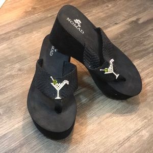 Nomad rhinestone embellished flip flop